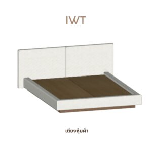 เตียงหุ้มผ้า ฐานเตียงปิดไม้จริงผ่าบาง 3 mm